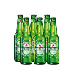 SIX PACK CERVEZA HEINEKEN BOTELLA X 330 ML