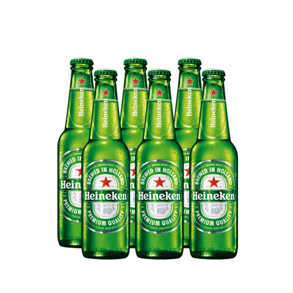 SIX PACK CERVEZA HEINEKEN BOTELLA X 330 ML